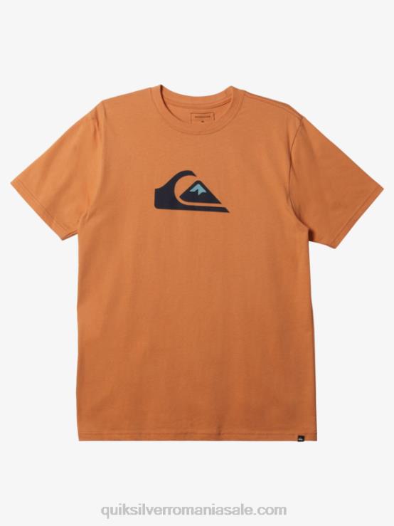 bronz cupru tricou cu logo-ul comp XT6B194 bărbați Quiksilver
