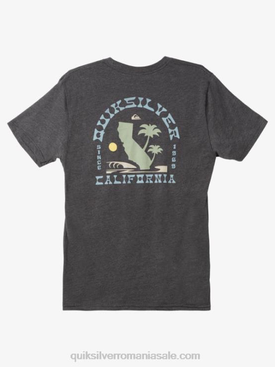 cărbune cărbune tricou emblematic west california XT6B1229 bărbați Quiksilver