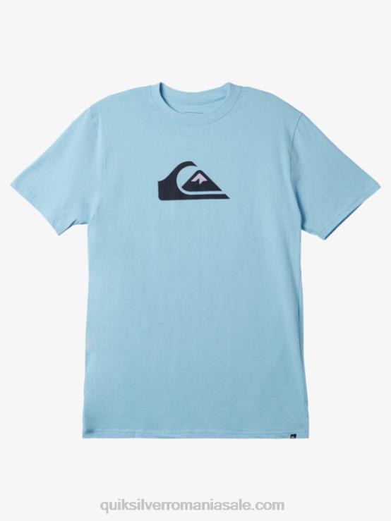 cer albastru tricou cu logo-ul comp XT6B197 bărbați Quiksilver