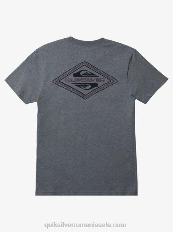 erica gri mediu tricou cu logo inversat XT6B1198 bărbați Quiksilver