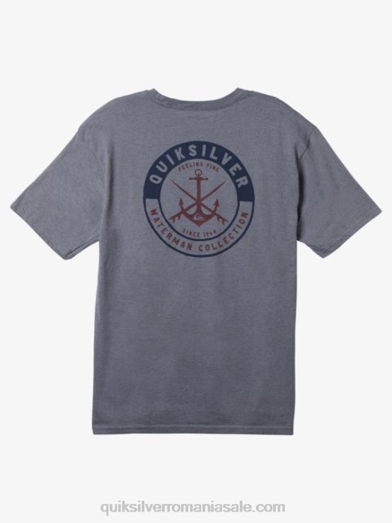erica gri mediu tricou waterman sesiuni fără griji XT6B1483 bărbați Quiksilver