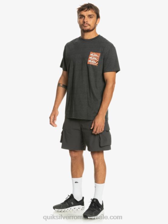 fantomă tricou cu modele deformate XT6B1014 bărbați Quiksilver