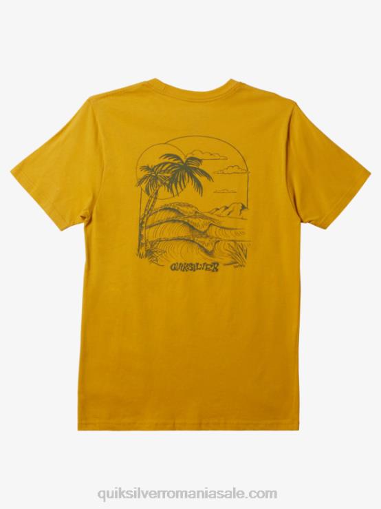 galbenus galben tricou cale de evacuare XT6B119 bărbați Quiksilver