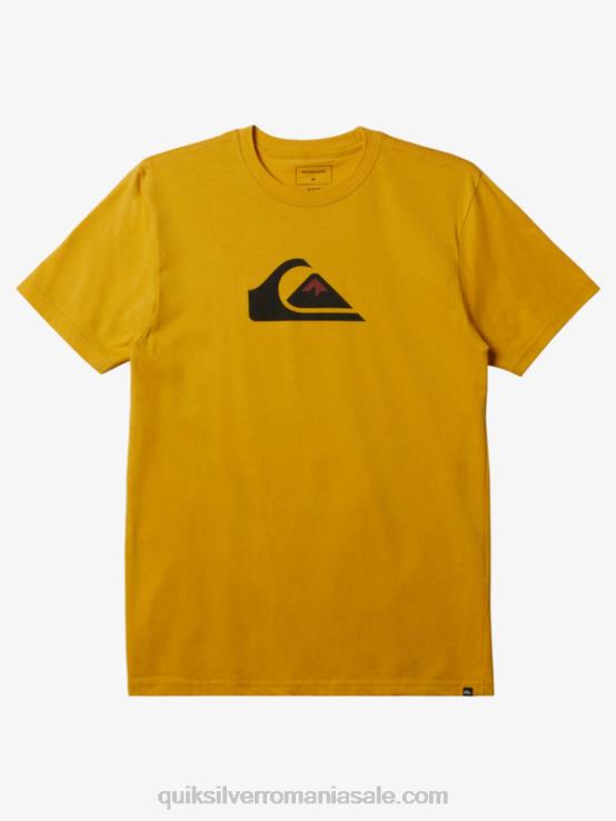 galbenus galben tricou cu logo-ul comp XT6B195 bărbați Quiksilver