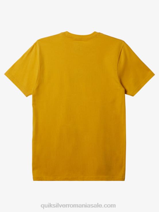 galbenus galben tricou cu logo-ul comp XT6B195 bărbați Quiksilver