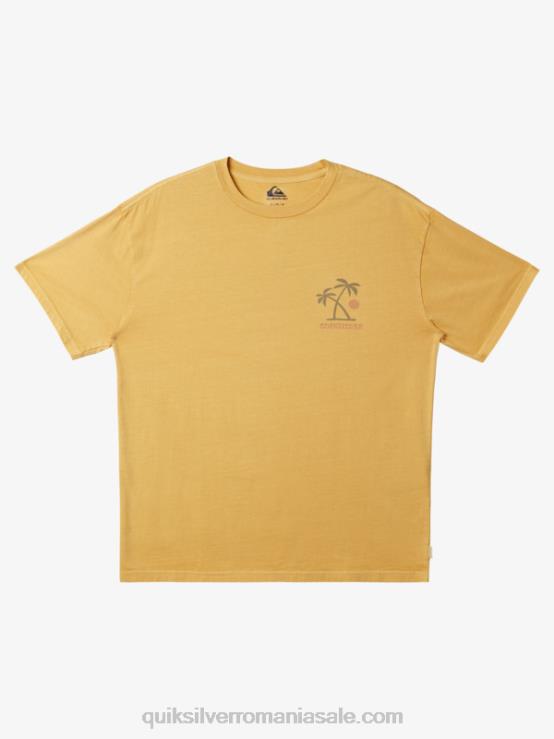 galbenus galben tricou ritualuri apusului XT6B390 bărbați Quiksilver