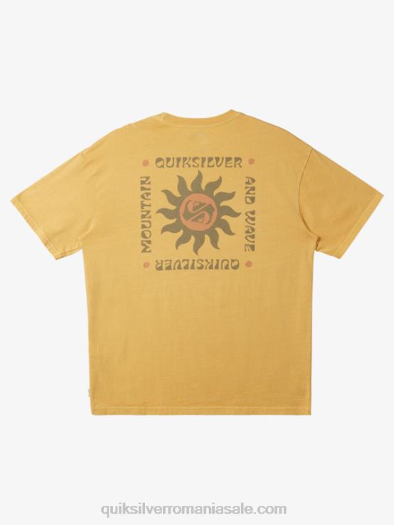 galbenus galben tricou ritualuri apusului XT6B390 bărbați Quiksilver