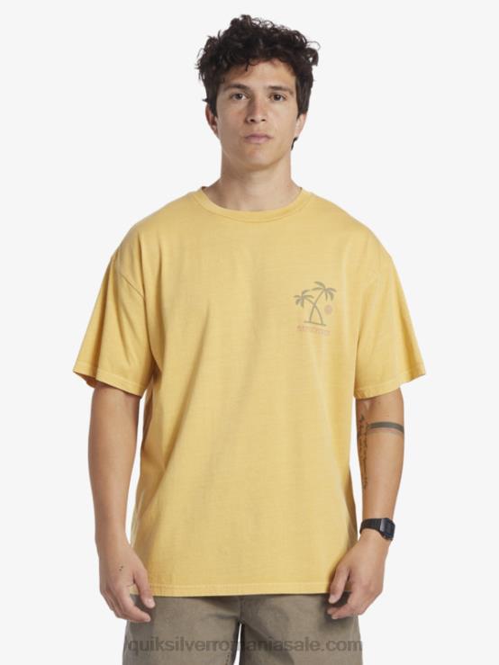 galbenus galben tricou ritualuri apusului XT6B390 bărbați Quiksilver