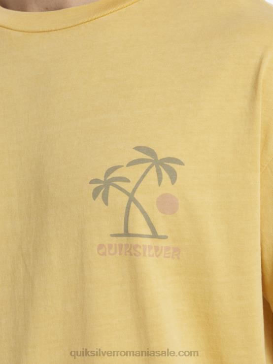 galbenus galben tricou ritualuri apusului XT6B390 bărbați Quiksilver