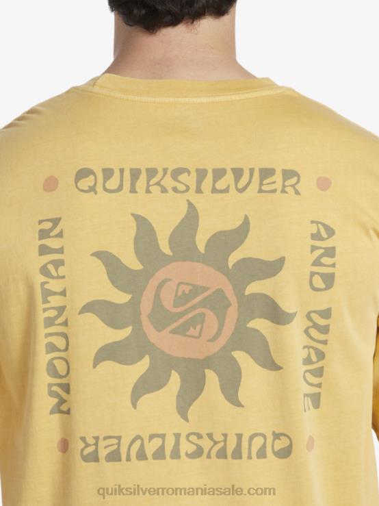 galbenus galben tricou ritualuri apusului XT6B390 bărbați Quiksilver