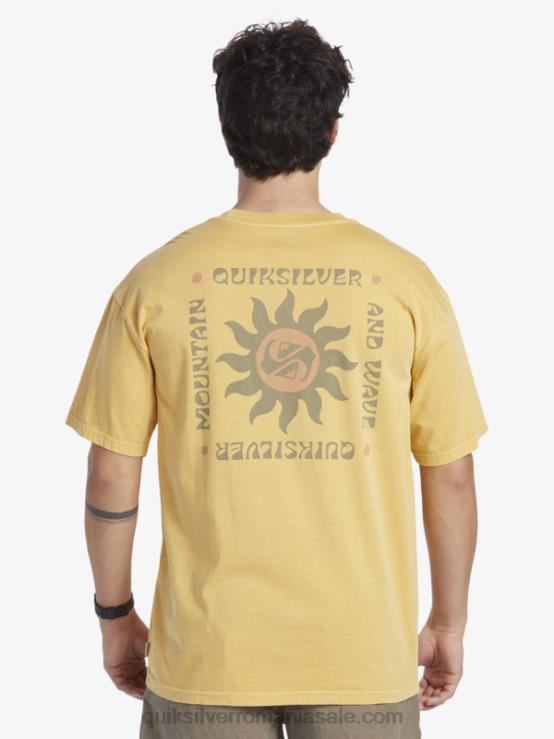 galbenus galben tricou ritualuri apusului XT6B390 bărbați Quiksilver