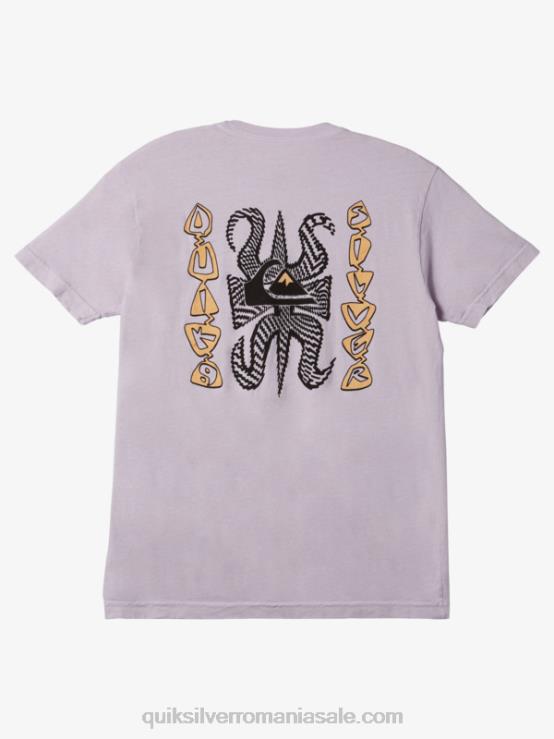 liliac pastel tricou cu logo fortuned XT6B982 bărbați Quiksilver