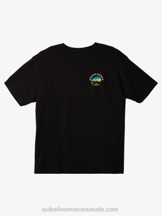 negru Tensiune waterman pe tricou XT6B1341 bărbați Quiksilver