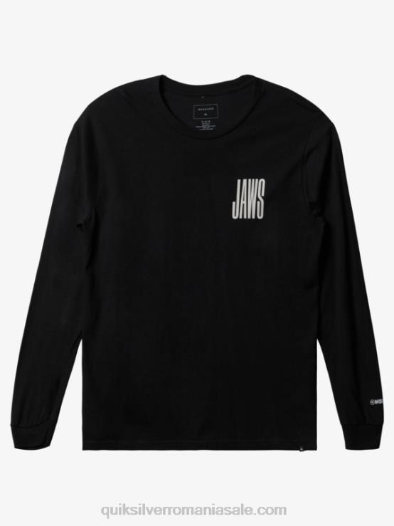 negru jaws big wave challenge ls tricou XT6B1426 bărbați Quiksilver