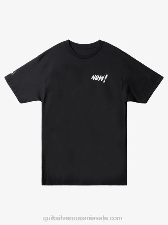 negru natas acum tricou XT6B1655 bărbați Quiksilver
