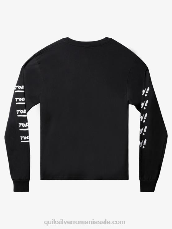 negru natas acum tricou cu maneca lunga XT6B1635 bărbați Quiksilver
