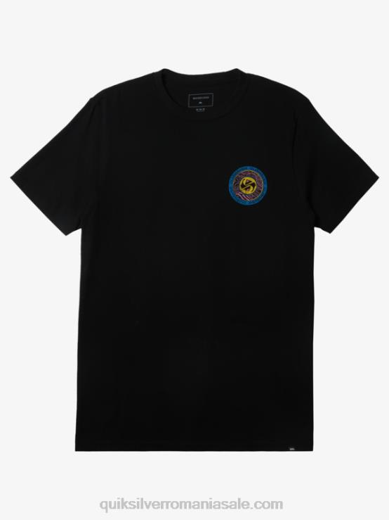 negru tricou cu cercurile terminate XT6B308 bărbați Quiksilver