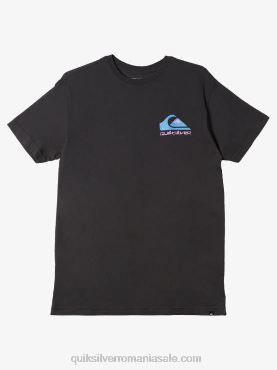 negru tricou cu logo omni XT6B984 bărbați Quiksilver