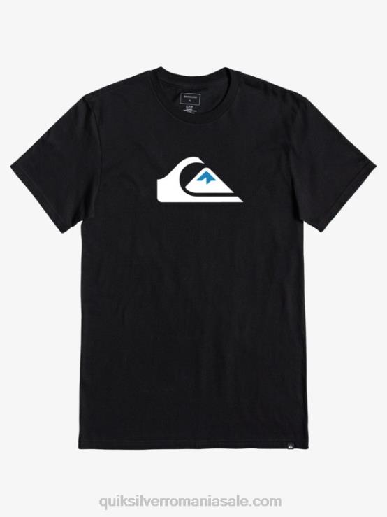 negru tricou cu logo-ul comp XT6B1383 bărbați Quiksilver