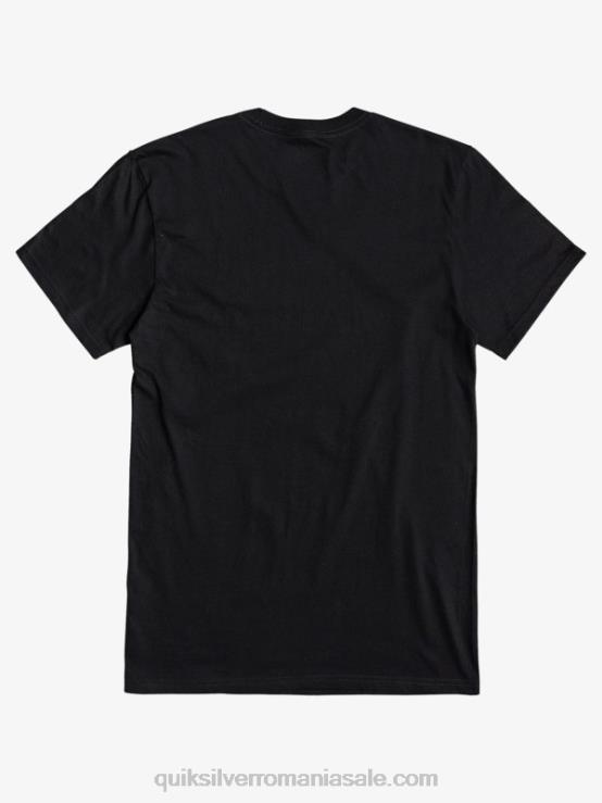 negru tricou cu logo-ul comp XT6B1383 bărbați Quiksilver