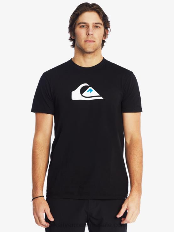 negru tricou cu logo-ul comp XT6B1383 bărbați Quiksilver
