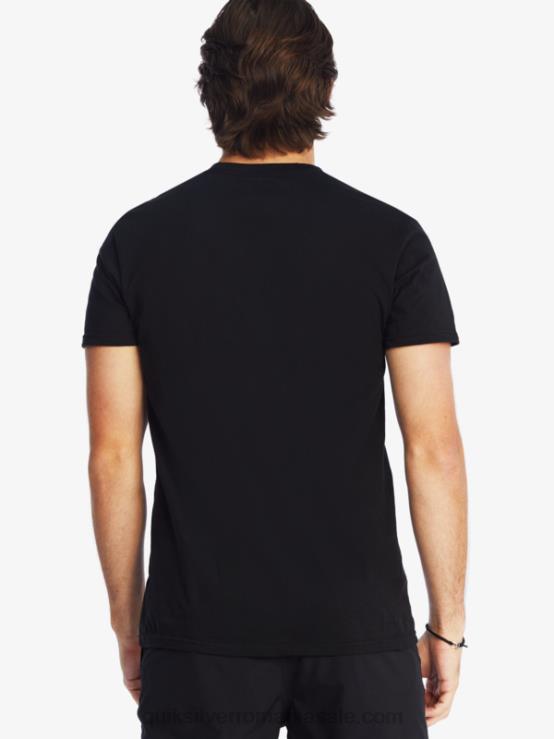 negru tricou cu logo-ul comp XT6B1383 bărbați Quiksilver