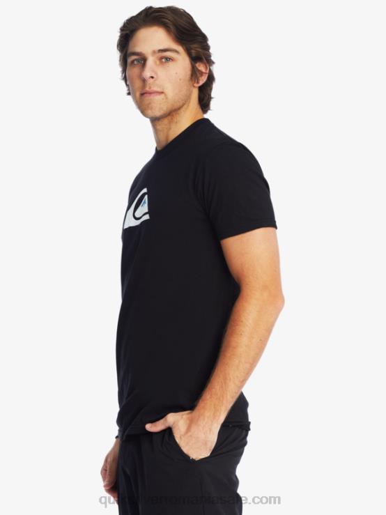 negru tricou cu logo-ul comp XT6B1383 bărbați Quiksilver