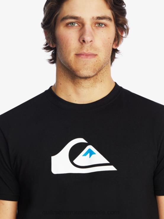 negru tricou cu logo-ul comp XT6B1383 bărbați Quiksilver