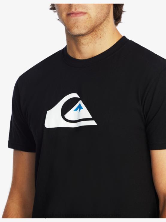 negru tricou cu logo-ul comp XT6B1383 bărbați Quiksilver