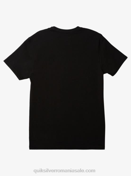 negru tricou cu logo-ul comp XT6B189 bărbați Quiksilver