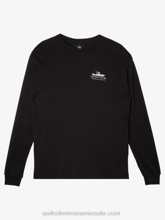 negru tricou cu mânecă lungă waterman power trip XT6B62 bărbați Quiksilver