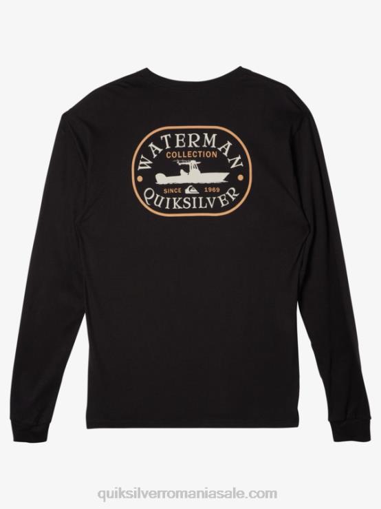 negru tricou cu mânecă lungă waterman power trip XT6B62 bărbați Quiksilver