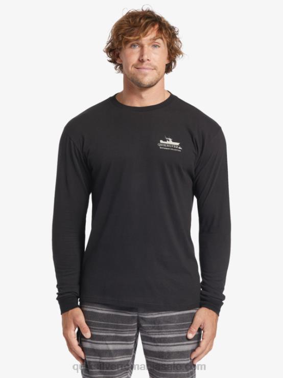 negru tricou cu mânecă lungă waterman power trip XT6B62 bărbați Quiksilver