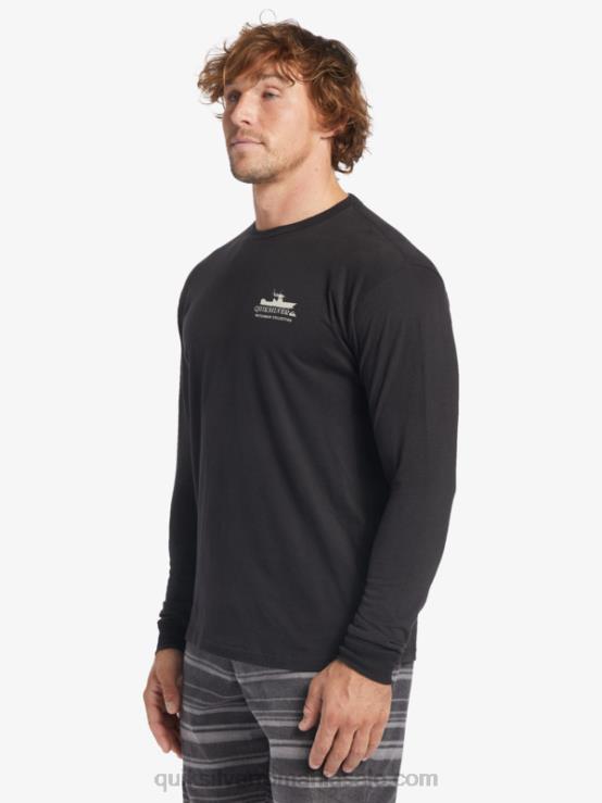 negru tricou cu mânecă lungă waterman power trip XT6B62 bărbați Quiksilver
