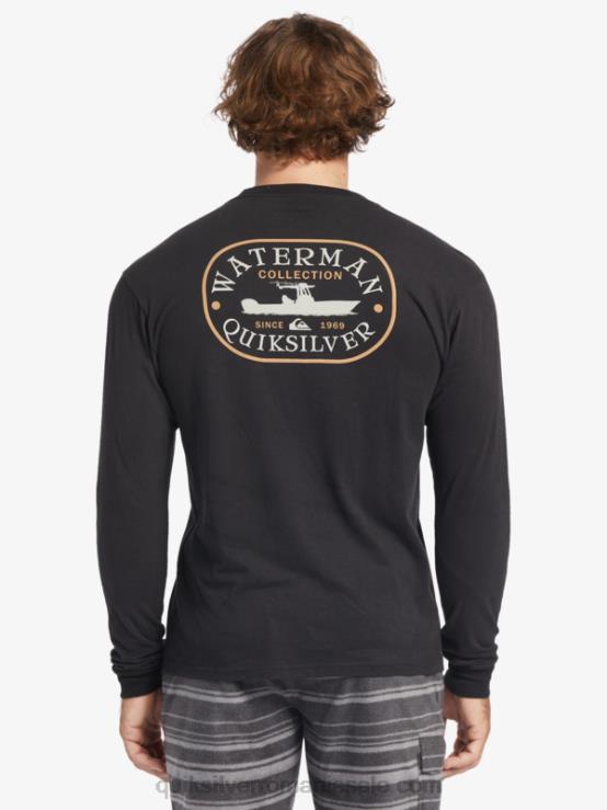 negru tricou cu mânecă lungă waterman power trip XT6B62 bărbați Quiksilver