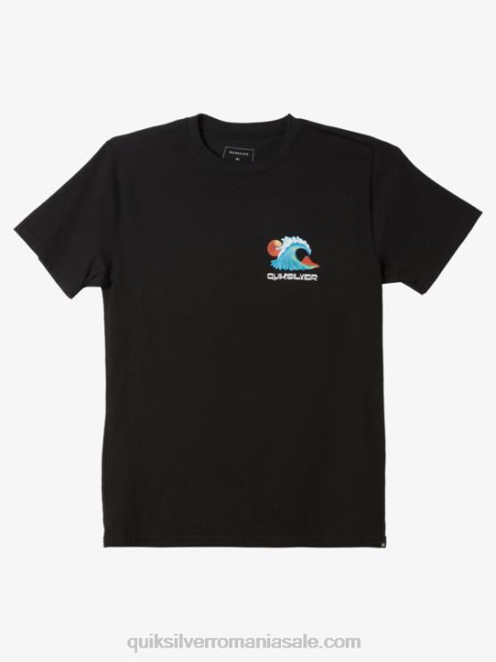 negru tricou cu pat oceanic XT6B1476 bărbați Quiksilver