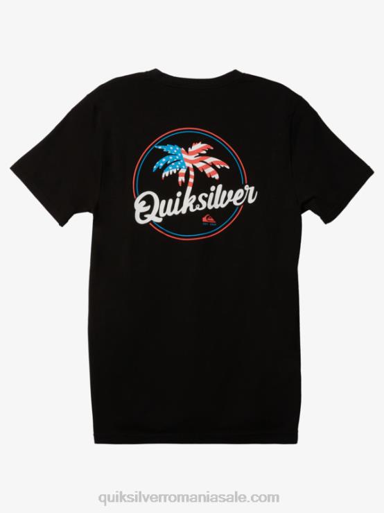 negru tricou cu vânt în palmă XT6B237 bărbați Quiksilver