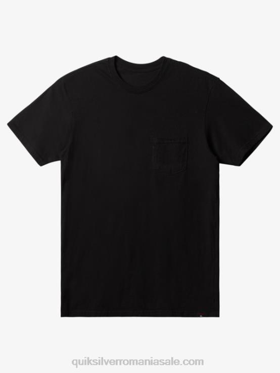 negru tricou de buzunar de zi cu zi XT6B896 bărbați Quiksilver