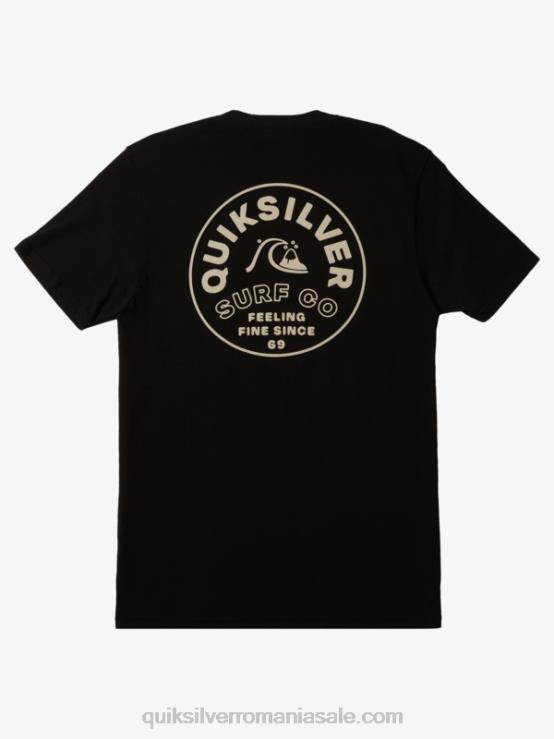 negru tricou de spin atemporal XT6B106 bărbați Quiksilver