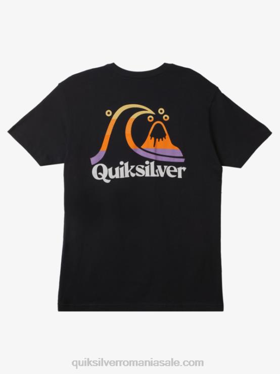 negru tricou din timpul insulei XT6B1627 bărbați Quiksilver