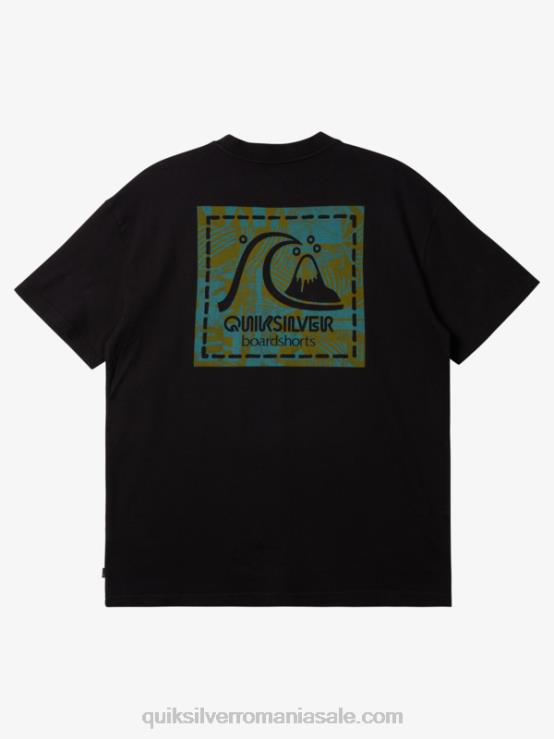 negru tricou gregg kaplan din pânză goală XT6B1374 bărbați Quiksilver