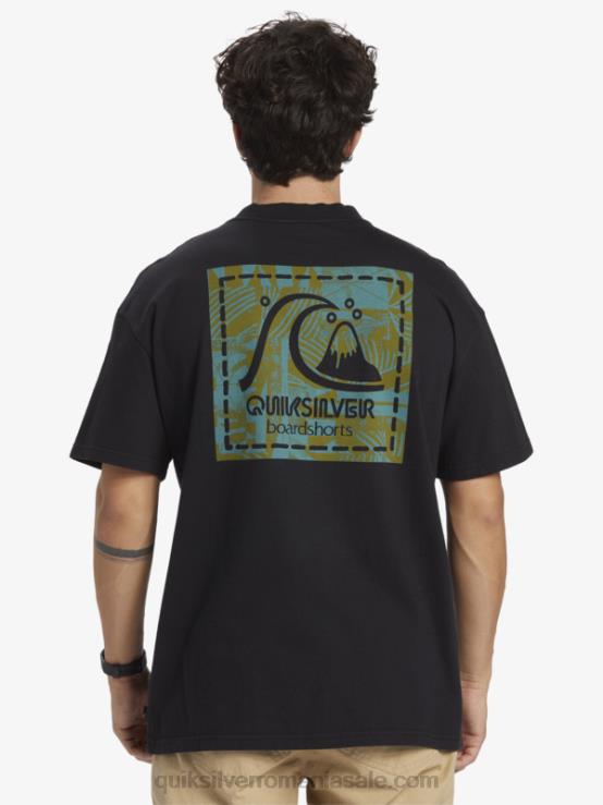 negru tricou gregg kaplan din pânză goală XT6B1374 bărbați Quiksilver