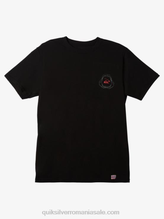 negru tricou hawaii big bite XT6B1421 bărbați Quiksilver