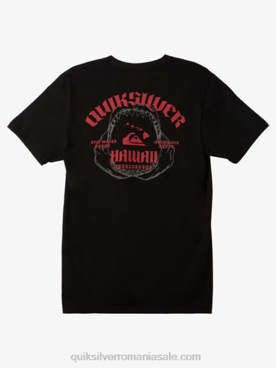 negru tricou hawaii big bite XT6B1421 bărbați Quiksilver