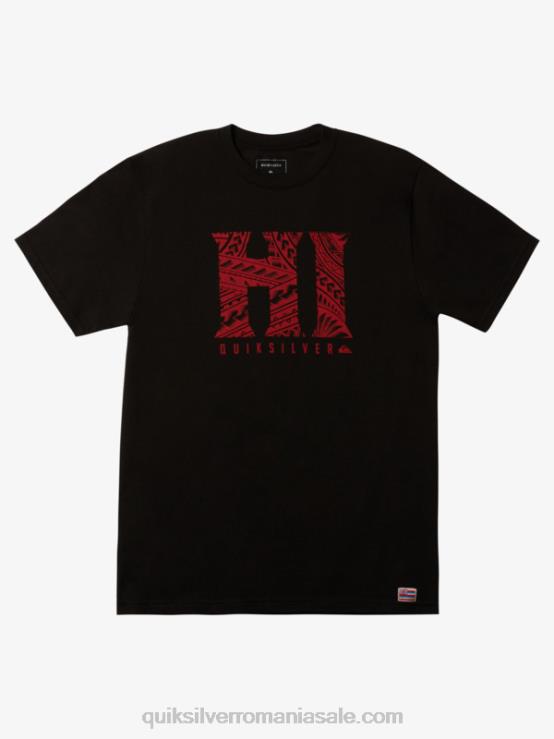 negru tricou hawaii islander XT6B1103 bărbați Quiksilver