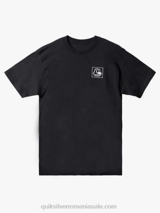 negru tricou natas action now XT6B1657 bărbați Quiksilver