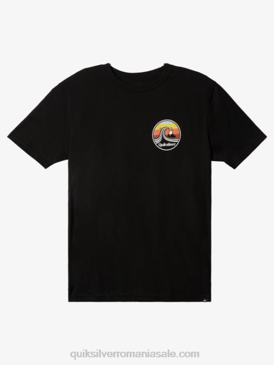 negru tricou port de escală XT6B1511 bărbați Quiksilver