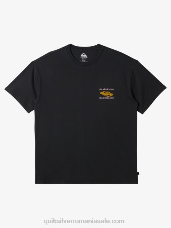 negru tricou power trip XT6B759 bărbați Quiksilver
