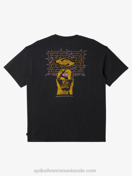 negru tricou power trip XT6B759 bărbați Quiksilver