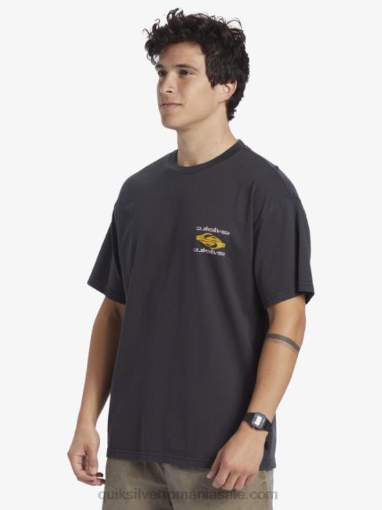 negru tricou power trip XT6B759 bărbați Quiksilver
